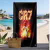 Asciugamano da Spiaggia Stampato Cristiano Ronaldo Asciugamano Morbido ad Asciugatura Rapida Coperta da Spiaggia Rettangolare Grande Portatile per Viaggi Piscina