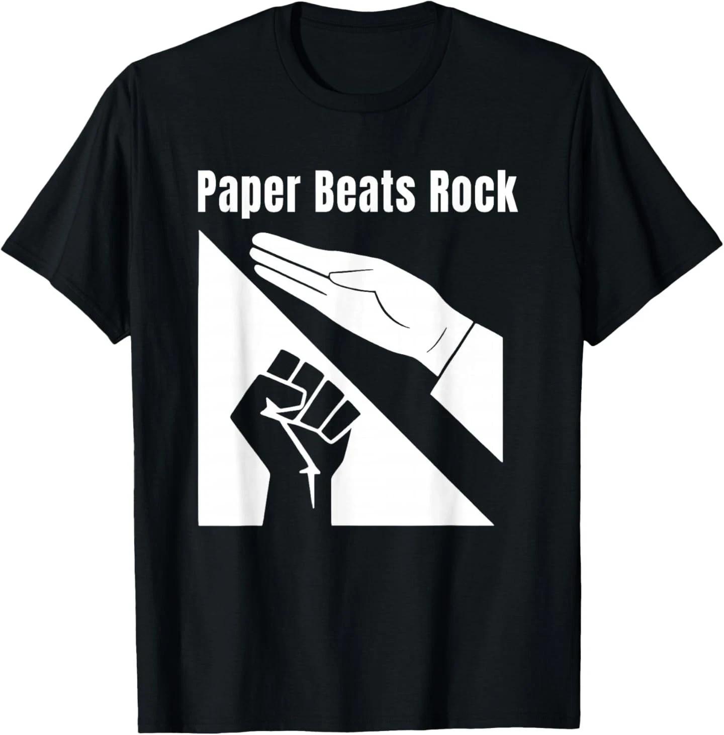 2026 SALE! Paper Beats Rock Funny Tee T-Shirt All Size S-4XL Fan Gift XXL