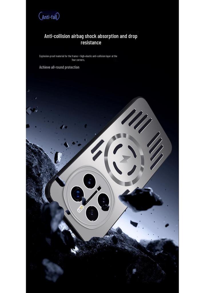 Honor 500Pro Magic 8 Metal Frosted Magnetic X70 Case with Heat Dissipation & Power Protection
