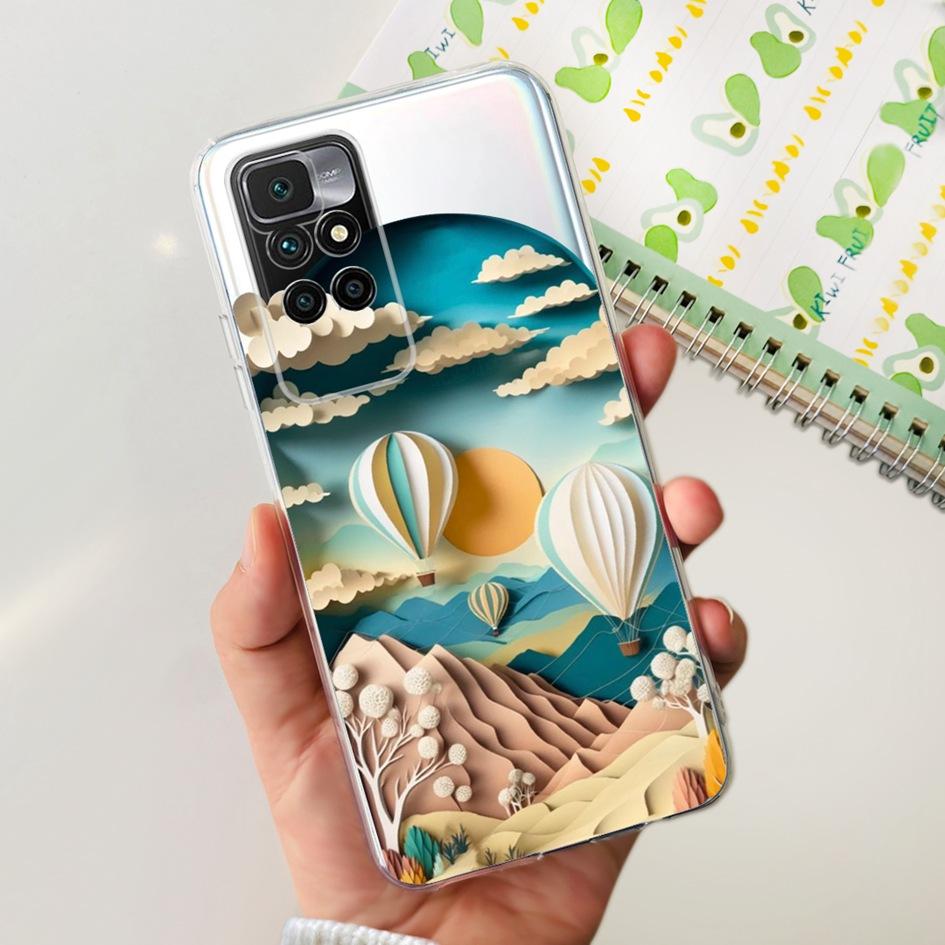 For Xiaomi Redmi 10 Case Fashion Butterfly Clear Silicone Soft TPU Protective Cover For Xiaomi Redmi 10 Prime 2022 Redmi10 Coque