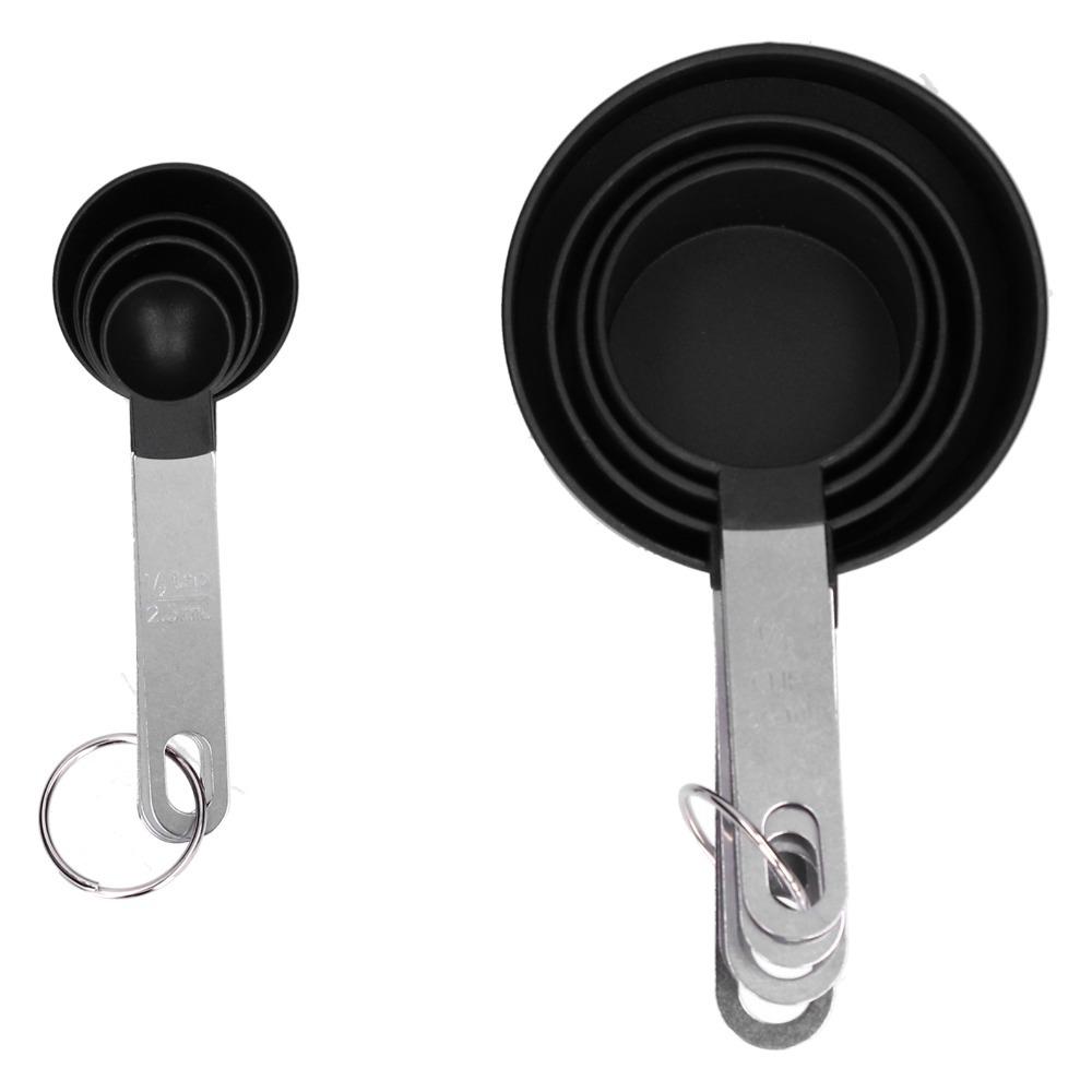 8Pcs Rustless Steel Handle Measuring Spoon Set Liquid Measuring Baking Measuring Set Kitchen Use