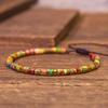 Bohemian Style Natural Stone Bracelet-multicolor Gemstone Beads and Elastic Streaming Jewelry, All-season Color Beaded Design