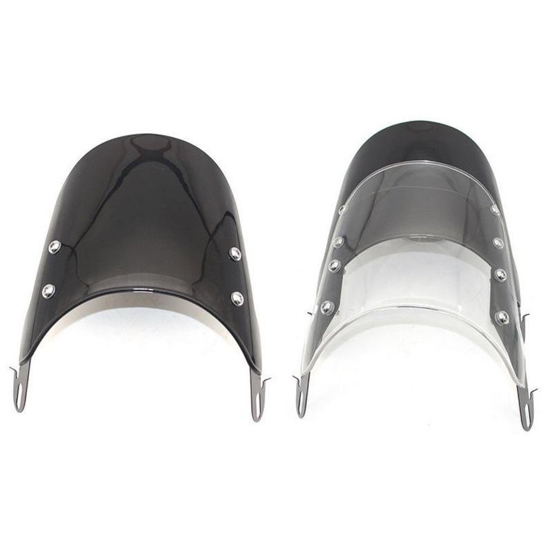 Motorcycle Windshield Airflow Adjustable Windscreen Wind Deflector For 5-7 Inch Headlights Universal Moto Accessories