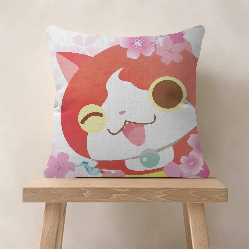 Anime Yokai Cute Watch   Maple Design Cushion Cover Happy Autumn Harvest decor Holiday Decorati Pillow Cover