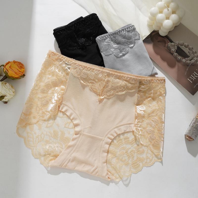 Sexy Women Hollow Out Lace Panties Seamless Underwear Comfortable Breathable Hip Lifting Briefs