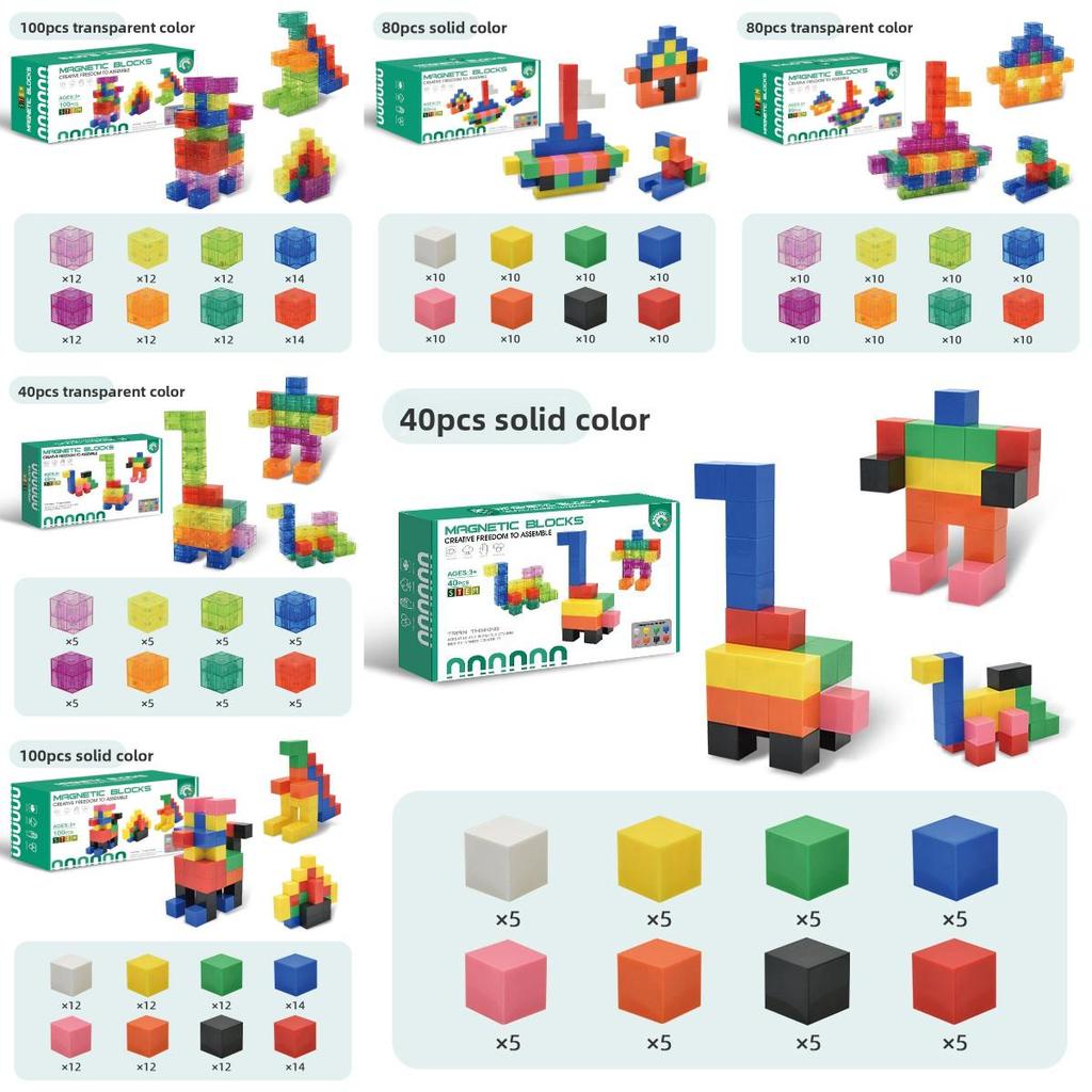 My Block World Magnetic Construction Set With Abs Plastic And Diy Assembly For Kids