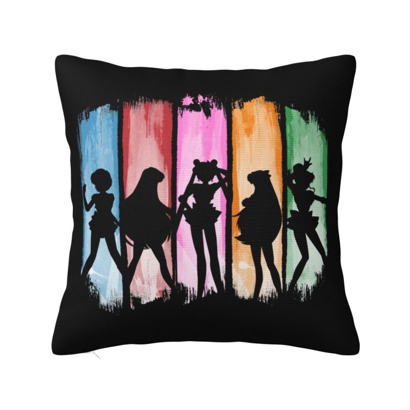 Custom Luxury Sailors Moon Cartoon Cushion Cover Soft Luna Cartoons Throw Pillow Case