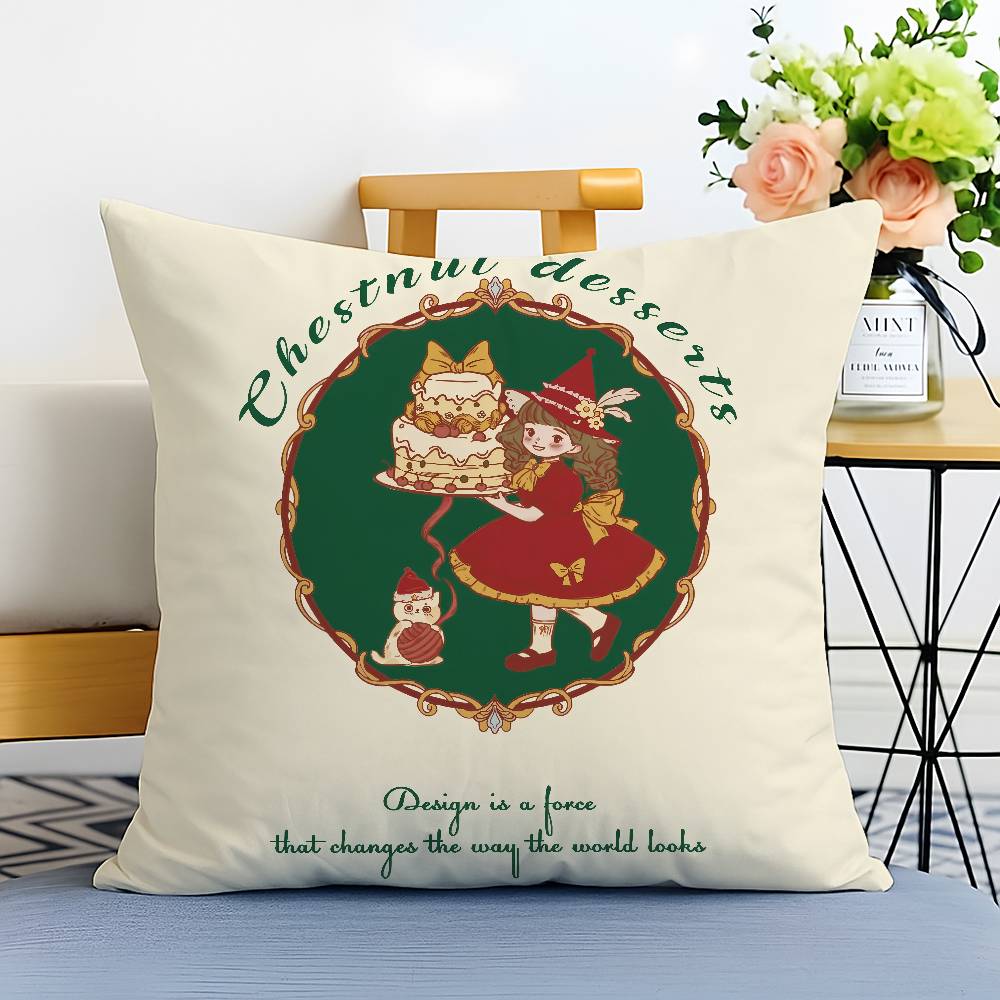 Kreative Feier Schöne Mädchen Kissenbezug Bedrucktes Gebürstetes Fleece Kissen Babyhaut-Haptik Umweltfreundliche Sublimationsfarbe