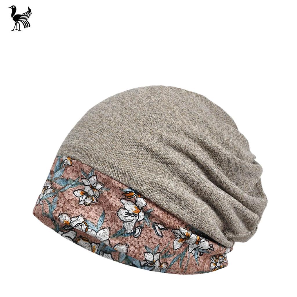 Hat Women'S Winter Original Design Lace Color Matching Fashion Versatile Anti-Warm Pullover Hat