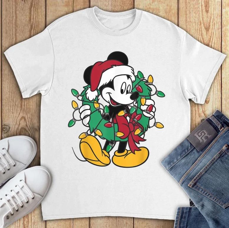 Cute Mickey Mouse Christmas TShirt Unisex2 S