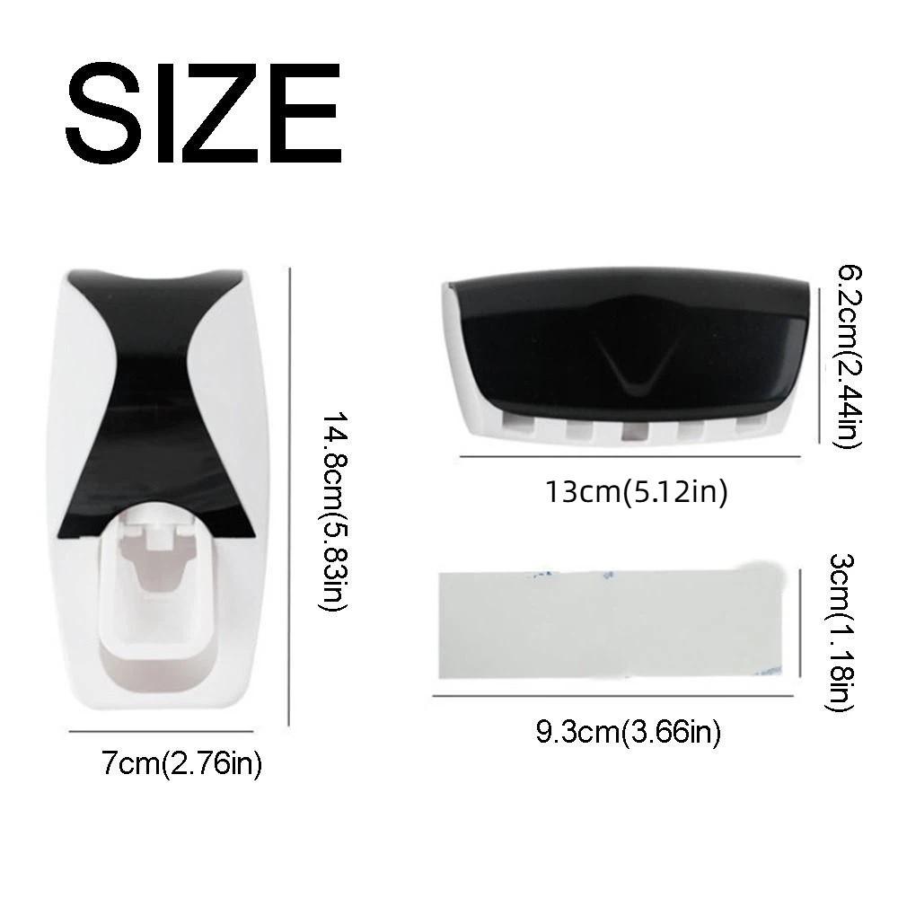 2Pcs/Se Automatic Toothbrush Holder Set Wall Mounted Toothbrush Storage Rack  Bathroom Tools