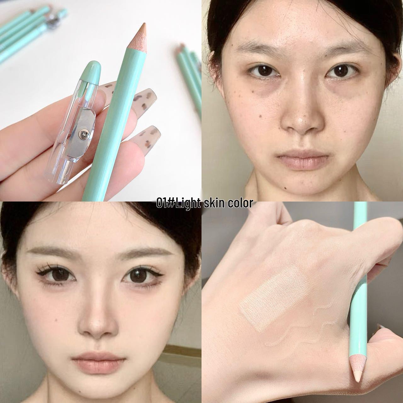 YPYP Облачный шелковистый консилер-карандаш: Маскирует слезные борозды, темные круги, шрамы от акне - Водостойкий, Стойкий к смазыванию, Естественно осветляющий 0.9g