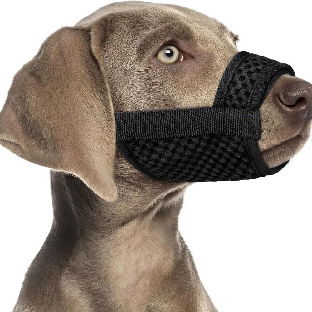 Prevent Chewing Anti Bite Dog Mesh Muzzle Prevent Barking Soft Puppy Adjustable Breathable Dog Mouth Cover Training Sessions