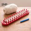 Shawl Knitting Tool Long Loom Hook Set, Beginner for DIY Hat Wool Supplies Scarf Shawl, Plastic Rectangular Yarn Weaving with Crochet Blanket Making