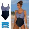 Women's Retro Striped Backless One-Piece Swimsuit - Sexy Beachwear