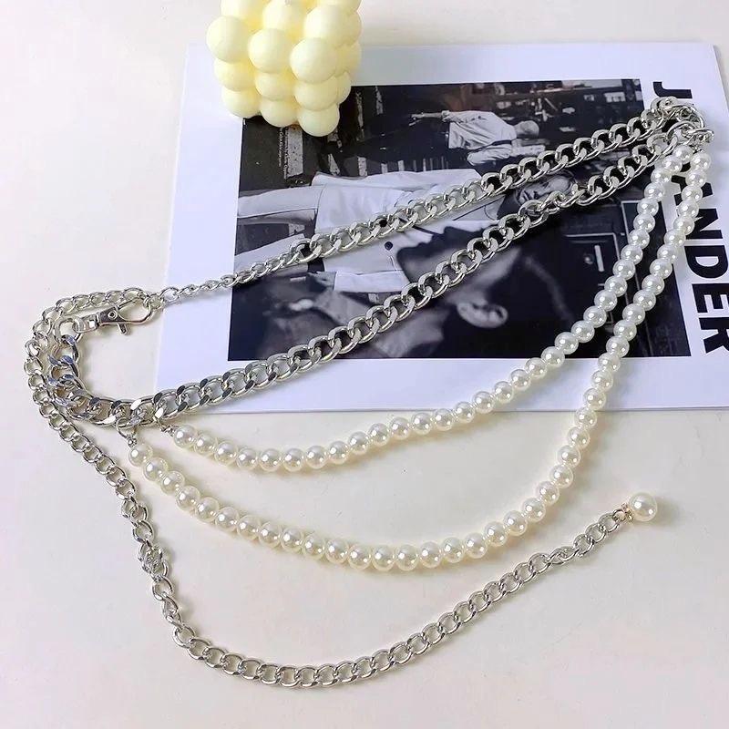 Multilayer Pearl Waist Chain for Women's Fashion Retro Character Playing Body Accessories Sexy Party Accessorie Gift