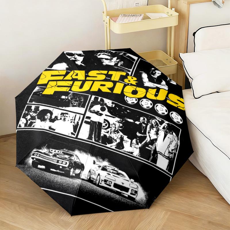 Fast & Furious: Street Racing Automatic Umbrella - Suitable Travel Portable Umbrella Outdoor sun shading umbrella Suitable For All Seasons