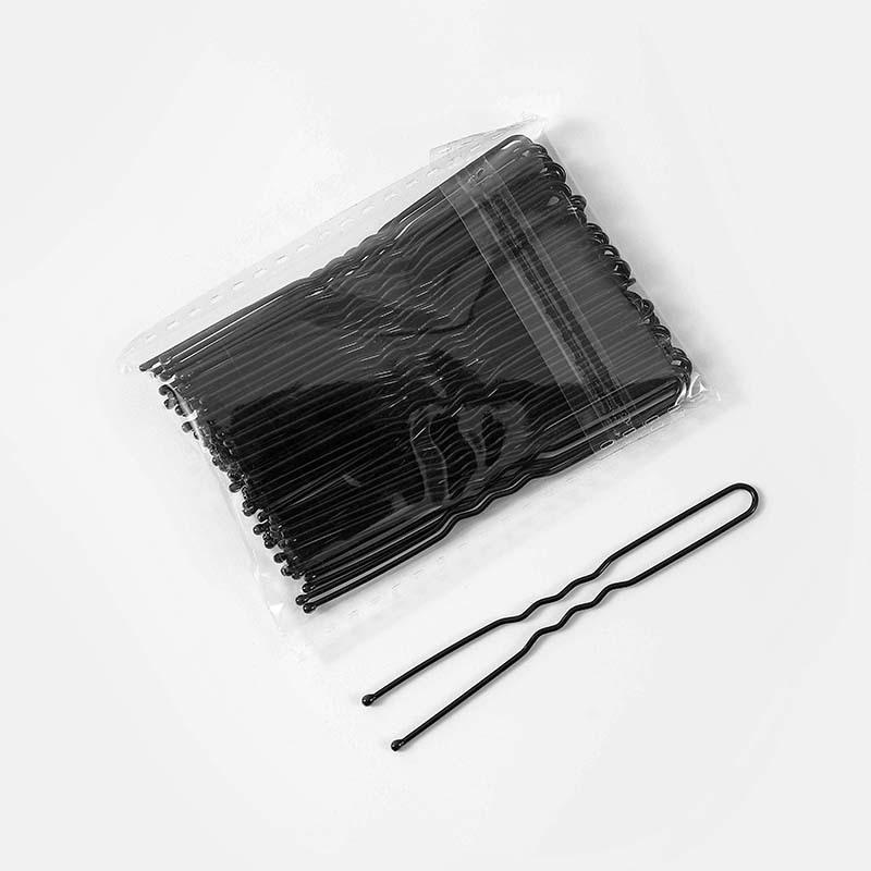 50-200 Pcs Black U-Shaped Bobby Pins & Flat Hair Clips for Hair Styling