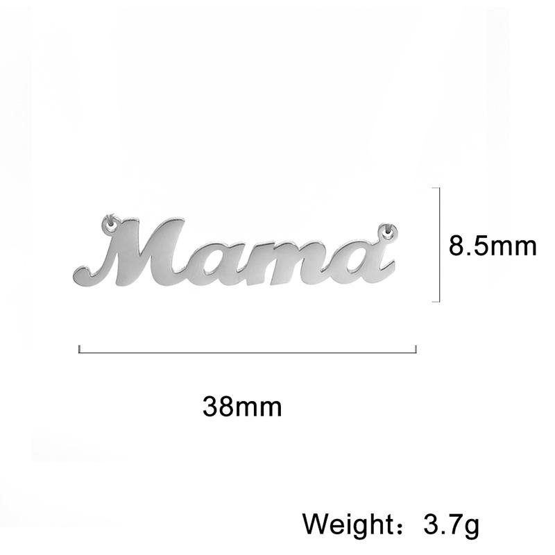 

Teamer 3pcs/lot Mama Charms Stainless Steel Charm For Necklace Bracelet Women Clavicle Chain Choker Jewelry Mother s Day Gifts