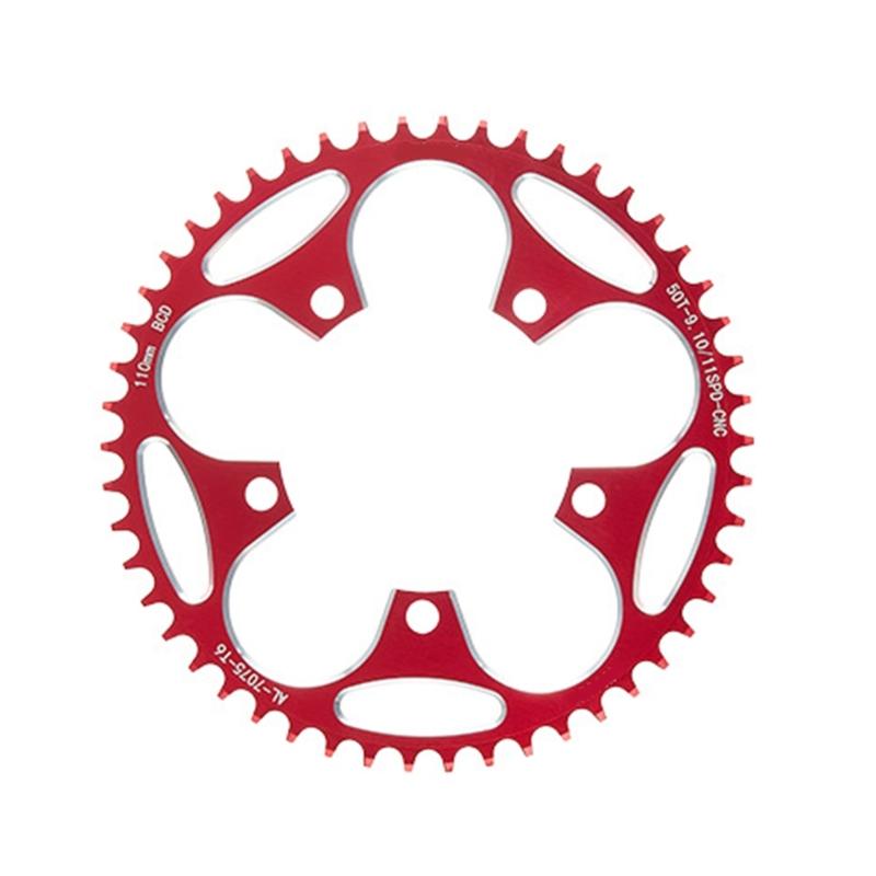 110BCD/130BCD Narrow Wide Chainring Aluminum Alloy Mountain Bicycles 5 Screws Round Chainring Direct Mounted Chainring