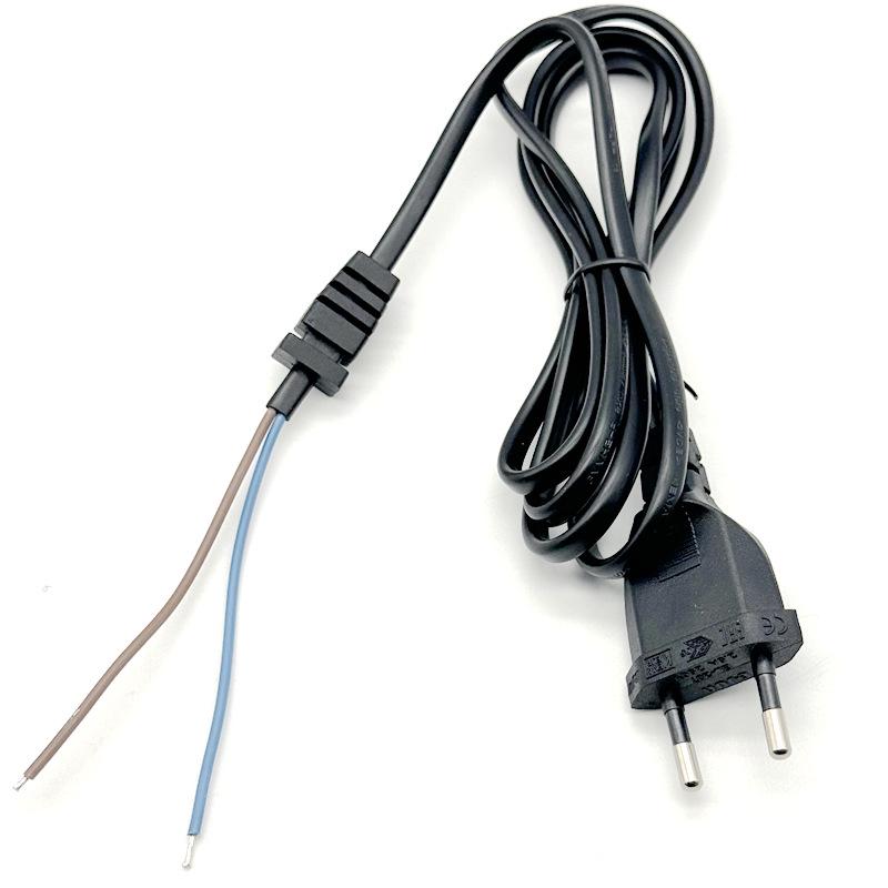 CE Two-Pin Plug Power Cord for European Beauty Instruments and Disinfection Lamps