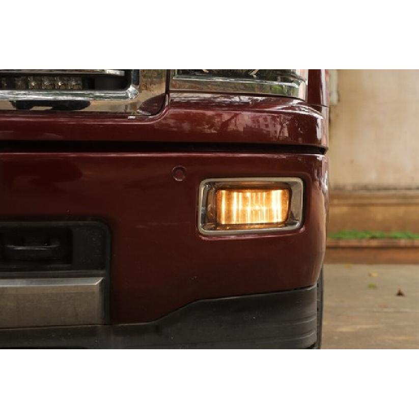 2x Front Fog Light Lamp Cover Trim For Ford Chevy Silverado 2014-2018 Blackened