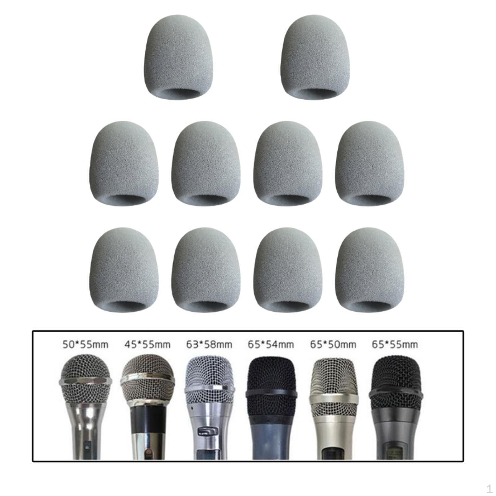 

10 шт. чехол для ручного микрофона защита от ветра микрофонные чехлы портативный губчатый пенопласт