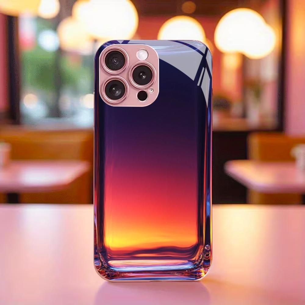 Gradient Glass Madam Protect PhoneCase Glass PhoneCase for iPhone 17 16 15 14 13 12 11pm Pro Plus Dropresistant Cellphone Female