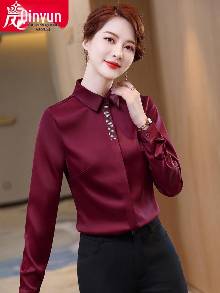 Women's Flannel Thickened Long Sleeve Shirt - 2025 Fall/Winter Collection, Ideal for Professional and Commuting Wear