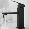 Square Single-Hole Bathroom Faucet for Hot/Cold Water