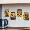 Self-Adhesive Sunflower Wall Sticker Rustic Wooden Signs English Decorative Painting  Restaurant