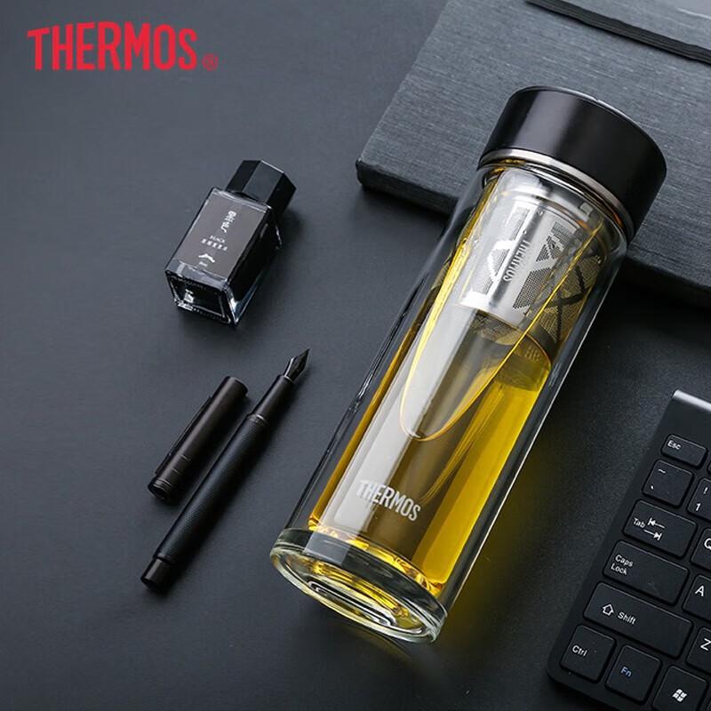 

Thermos Double-Layer Glass Water Bottle