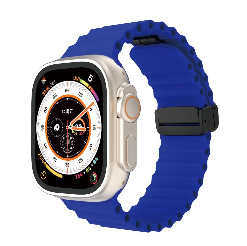 Ocean for Apple Watch Ultra Band 49mm 45mm 44mm 40mm 41mm 38mm Magnetic Strap Silicone correa Bracelet iWatch Series 9 8 7 6 SE