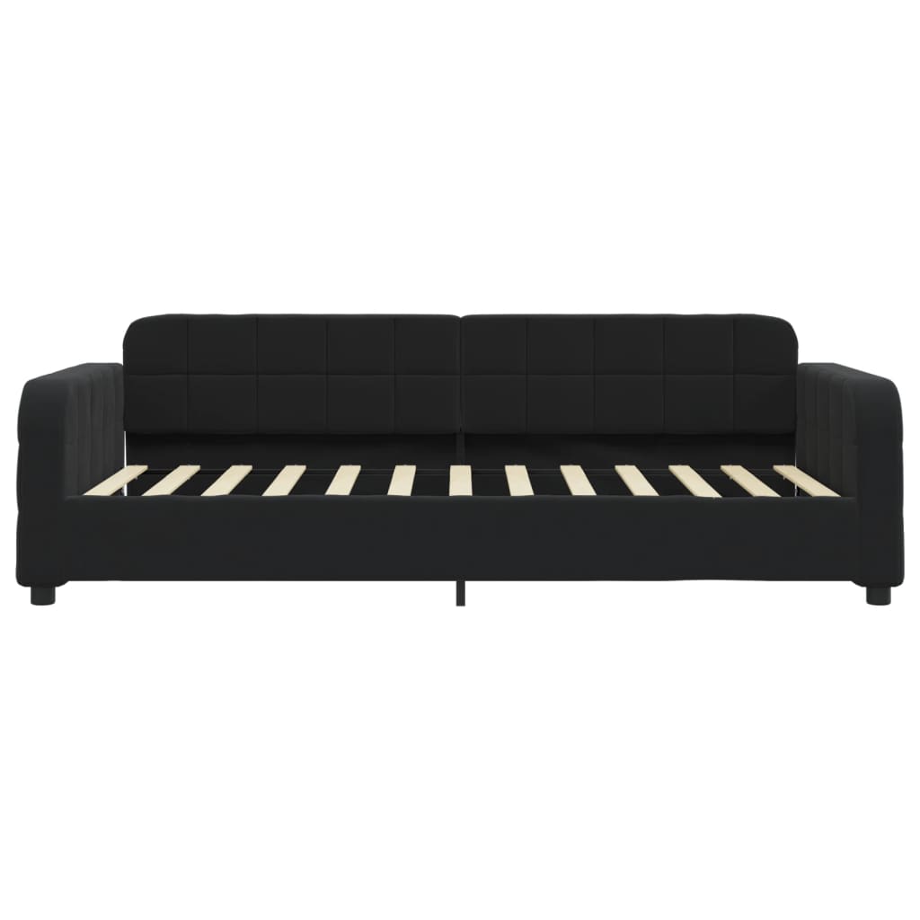 Vidaxl Sofa with Sleeping Function, Black, 80X200 Cm, Upholstered In Velvet