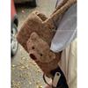 Barcelona Bear Tote Backpack Crossbody Bag Cartoon Plush Cute Tote Bag Girls Large Capacity Doll Bag