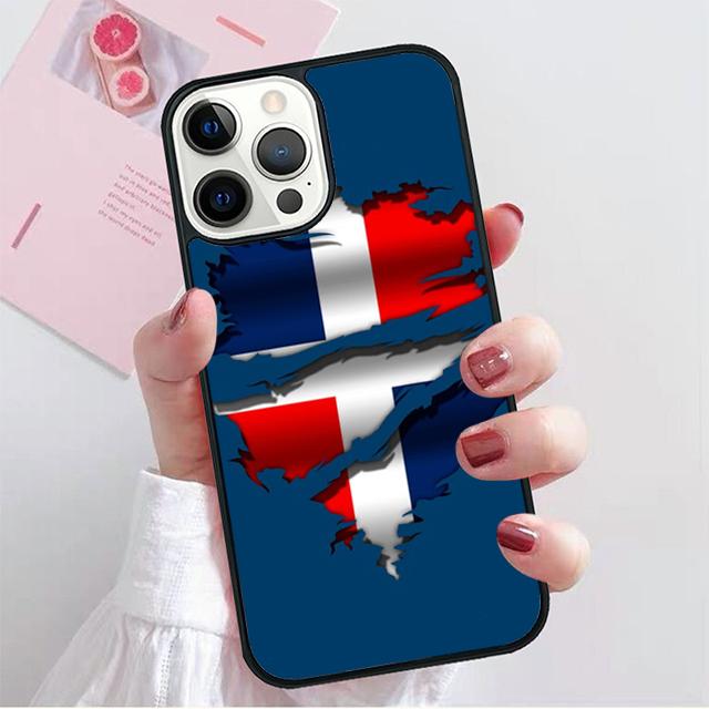 Dominikanische Republik Flagge Handyhüllen Cover Für iPhone 17 Air 16 15 14 12 13 11 Pro MAX apple Plus Hülle