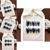 Stunning Blue Cat Eye Manicure Set Complete With Tools