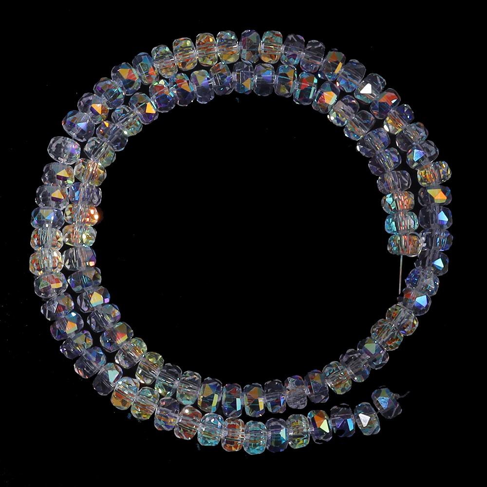 

55-140pcs/lot 4/6/8/10mm Faceted Crystal Beads AB Color Glass Beads Wheel Shape Spacer Beads For Jewelry Making DIY Accessories 4x3mm apx 140pcs