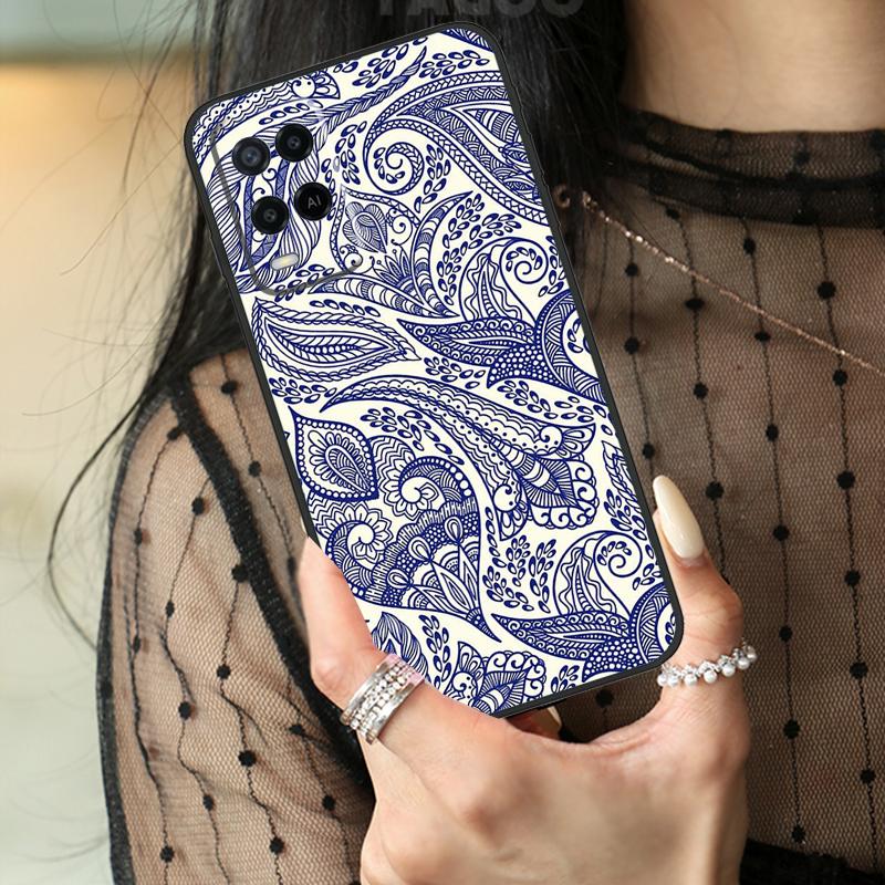 Paisley Pattern Case For Oppo A78 A98 A18 A38 A58 A60 A80 A40 A96 A76 A16 A94 A74 A54 A15 A17 A57 A77 A5 Pro