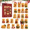 Christmas Advent Calendar for Kids Pomeranian Countdown, 24-Day with 2D Acrylic 24 Day Countdown Dog Ornaments, Tree Hanging Decor, Gift Pet