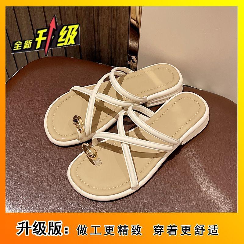 Fashion set toe beach cool slippers platform slippers wear high-end non-slip shoes children 2025 summer and autumn new