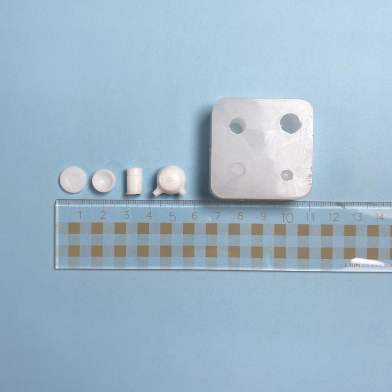 Silicone Miniature Teas Set Mold High Temperature Resistant Epoxy Mould for Home Baking Easy Demold Food Toy Mould