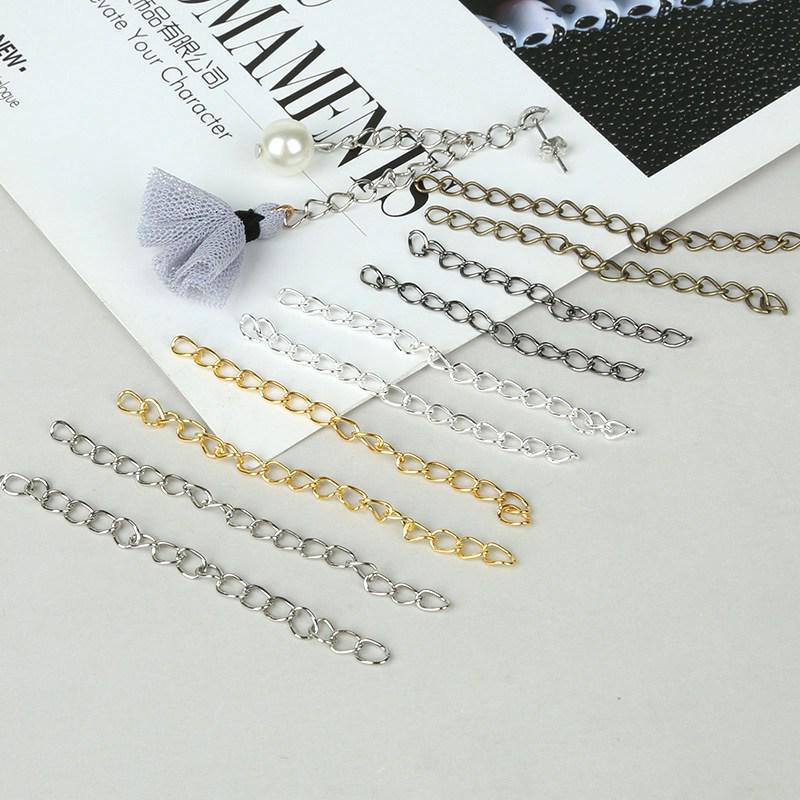 100-Pack Handmade Extension Chains for DIY Earrings, Bracelets, and Necklaces