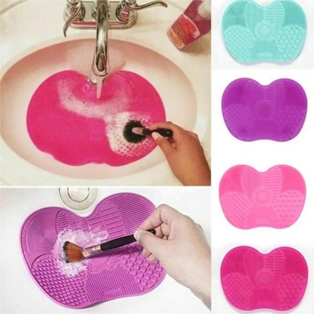 Brush Cleaner Brush Cleaner Silicone Brush Cleaner Cosmetics Makeup Washing Gel Cleaning Mat Foundation Pad Scrub Board,