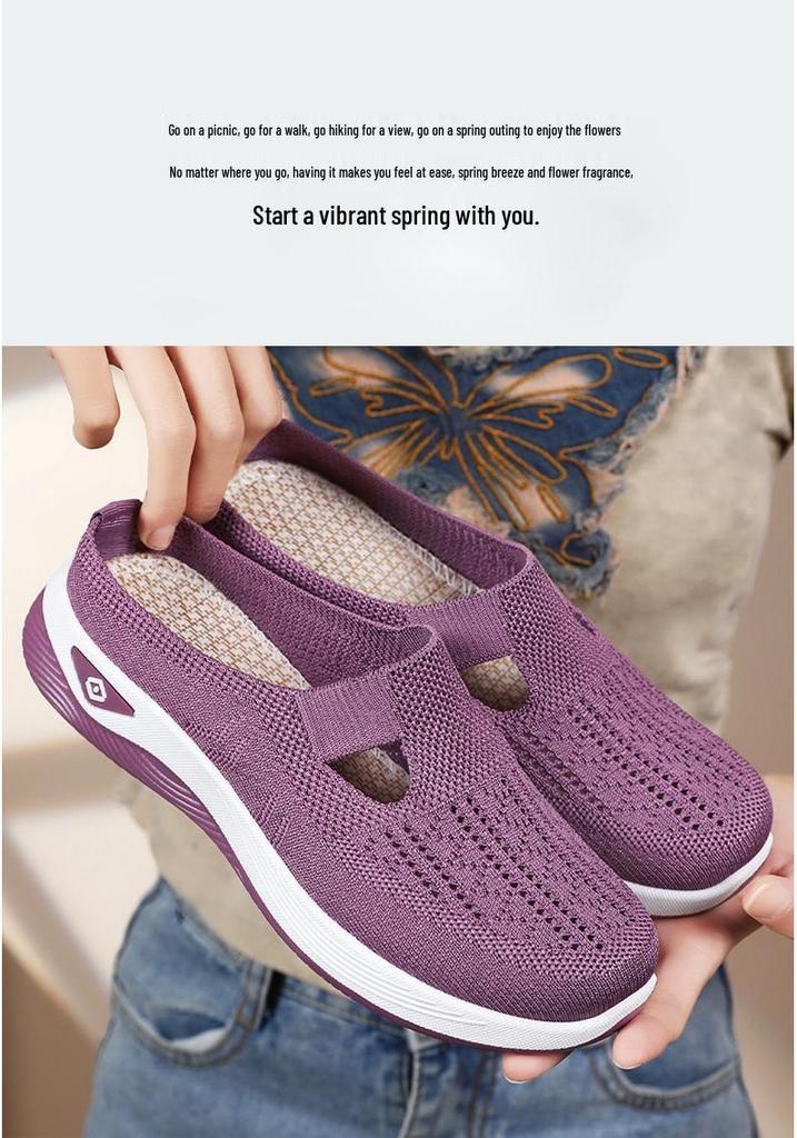Women's Summer Slip-On Mesh Slippers - Soft Sole, Breathable & Comfortable for Outdoors