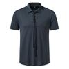 Men's Summer Drawstring Polo Shirts Short Sleeve Tops Casual Solid Stylish Loose Fit Golf Polo Shirts for Men Solid Breathable Collared T-Shirts
