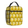 Japanese Question Mark Insulated Lunch Tote Bag for Outdoor Funny Cute Cartoon Leakproof Thermal Cooler Spacious Bento Bags