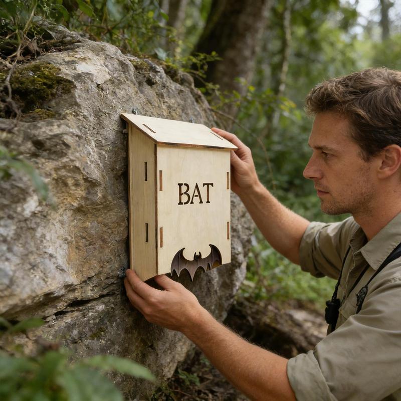 Wooden Bats House Bats Box Sturdy Quick Installation Weatherproof Decor Lightweight Wall Mounted for Park Backyard Garden