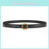 Retro Waist Women Belt In Pu Material With Alloy Plate Buckle For Use Daily
