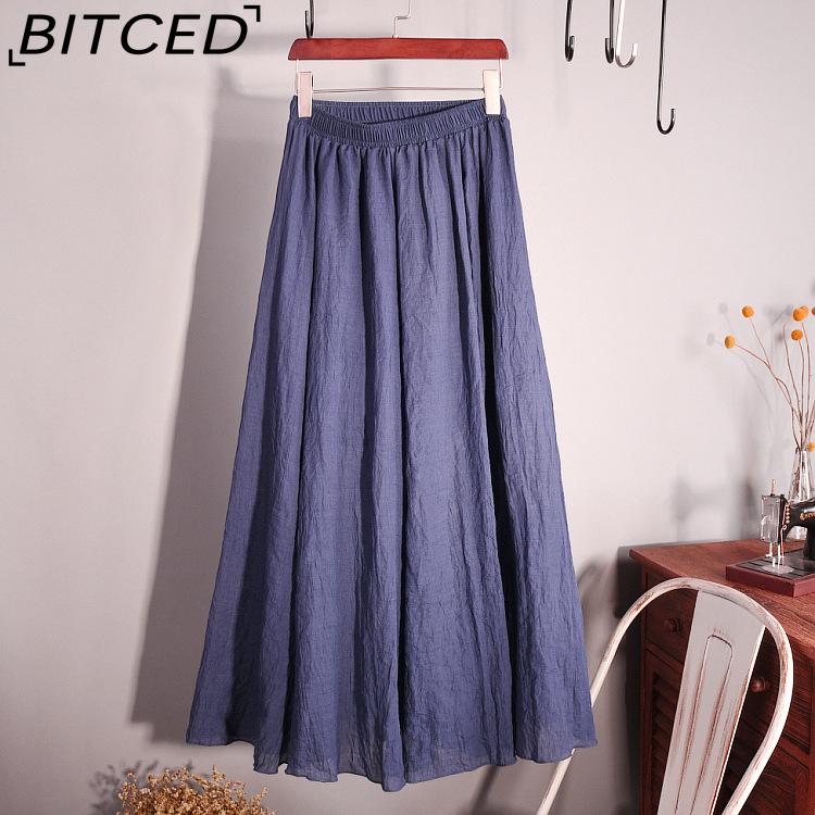 BITCED Damenmode Lässig Einfarbig Druck Sommer Frühlingsrock